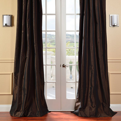 Half Price Drapes Faux Solid Taffeta Drape