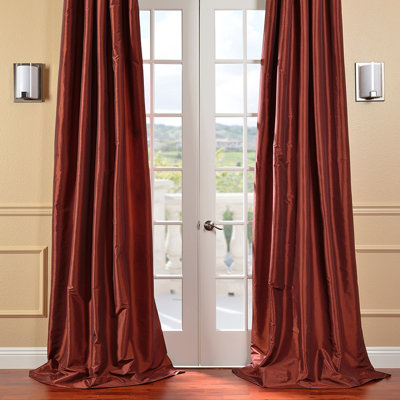 Half Price Drapes Faux Solid Taffeta Drape