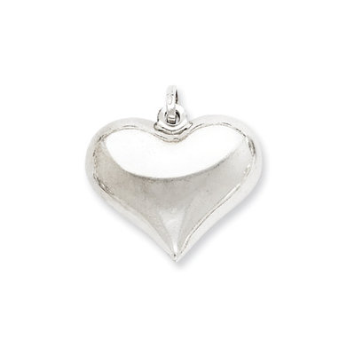 Sterling Silver Puffed Heart Pendant