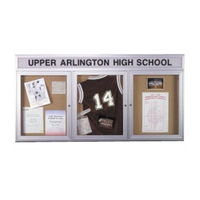 Ghent Illuminated Headliner Bulletin Board (3 door)