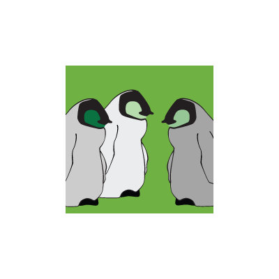 Avalisa Animal - Baby Penguins Stretched Wall Art