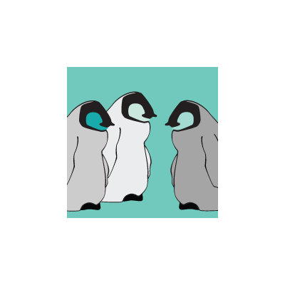 Avalisa Animal - Baby Penguins Stretched Wall Art