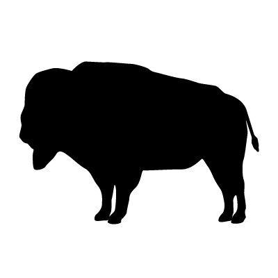 Avalisa Silhouette - Buffalo Stretched Wall Art