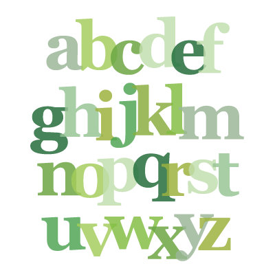 Avalisa Imagination - Letter Layers Stretched Wall Art