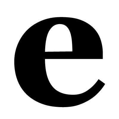 Avalisa Letter - Lower Case 'e' Stretched Wall Art