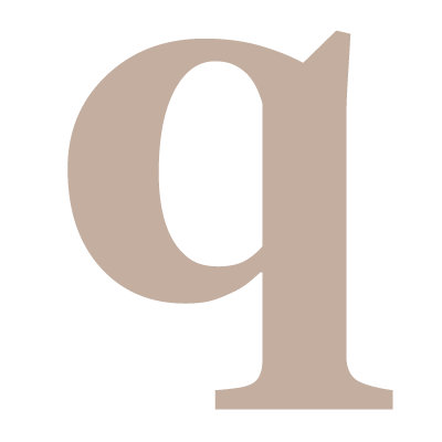 Avalisa Letter - Lower Case 'q' Stretched Wall Art