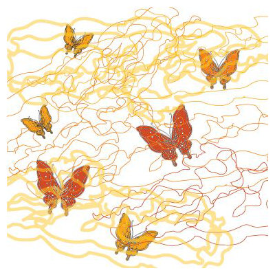 Avalisa Imagination - Butterfly Trails Stretched Wall Art