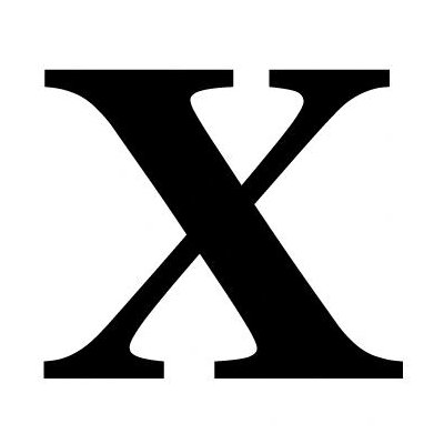 Avalisa Letter - Upper Case 'X' Stretched Wall Art