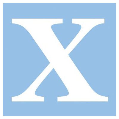 Avalisa Letter - Upper Case 'X' Stretched Wall Art