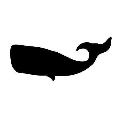 Avalisa Silhouette - Whale Stretched Wall Art