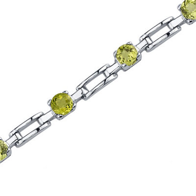 Oravo Gorgeous and Chic Round Shaped Gemstone Bracelet in Sterling Silver