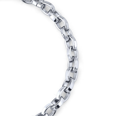 Oravo Effortless Flair Mens Stainless Steel Belcher Link Bracelet