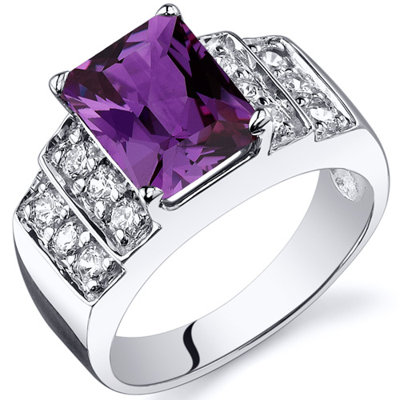 Radiant Cut 2.00 Carats Cubic Zirconia Ring in Sterling Silver
