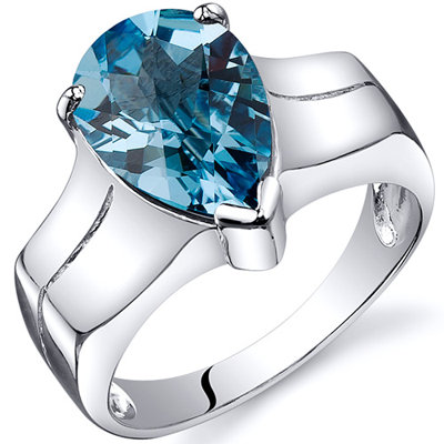 Oravo Brilliant 3.75 carats Solitaire Ring in Sterling Silver