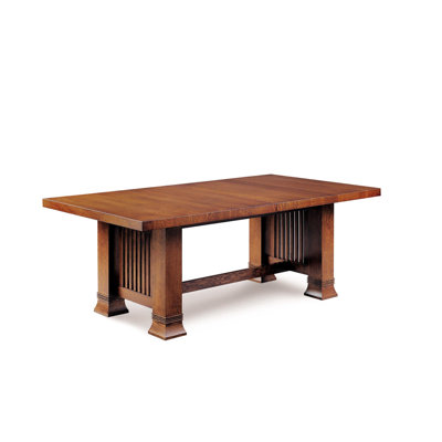 Copeland Furniture Frank Llloyd Wright Dana-Thomas 84 - 124" W x 48" D Grand Extension 7 Piece Dining Set