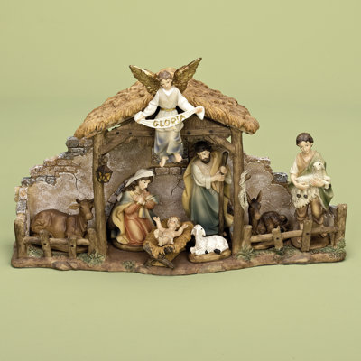 roman inc 9 piece nativity set with stable reviews roman inc 9 piece nativity set with stable reviews