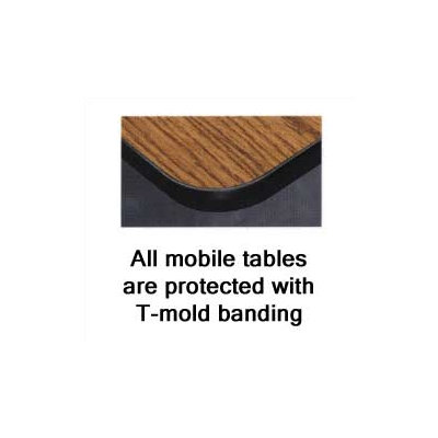 Virco 60" Octagon Mobile ContourFold Table with T-mold Edge