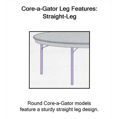 Virco 6100 Series 66" Round Folding Table