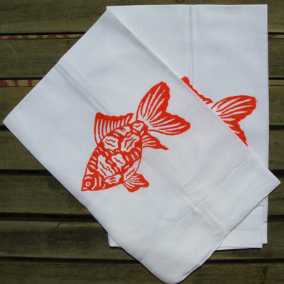 Lowcountry Linens Fish Guest Towel