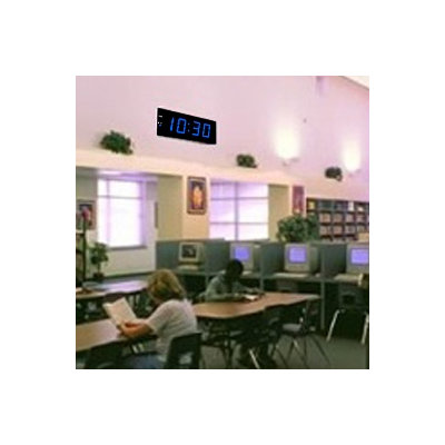 Big Time Clocks Giant 8" Blue Numbers Digital Wall Clock