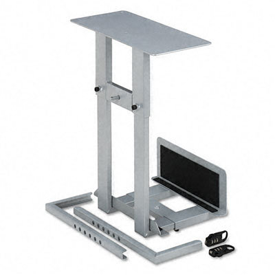 Balt Lockable CPU Holder w/Two Combination Locks, 20w x 12-3/4d x 22-1/2h, Gray