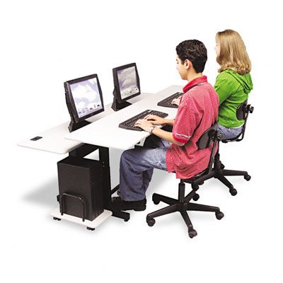 Balt Split-Level Computer Training Table, 72w x 36d x 33h, GY Laminate Top (Box Two)