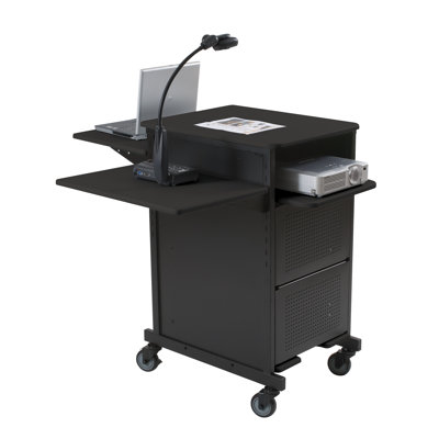 Balt Extra Wide Presentation Cart Shelf in Black