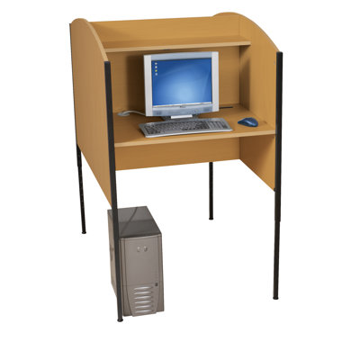 Balt Groove Particle Board with HPL Single Carrel