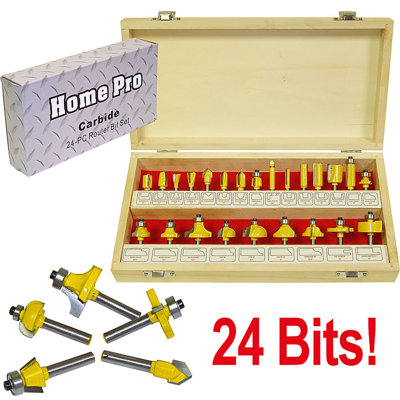 24 Piece Multi-Purpose Router Bit Set