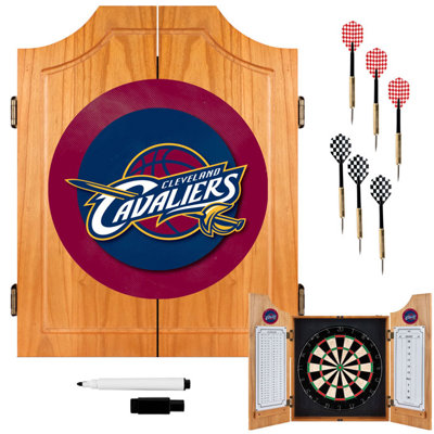 Trademark Global NBA Wood Dart Cabinet Set