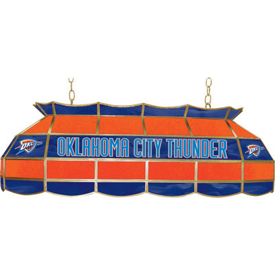 Trademark Global NBA 3 Light Tiffany Style Lamp
