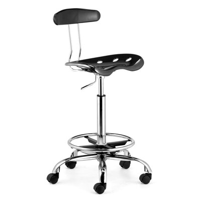 dCOR design Mid-Back Height Adjustable Drafters Office Chair