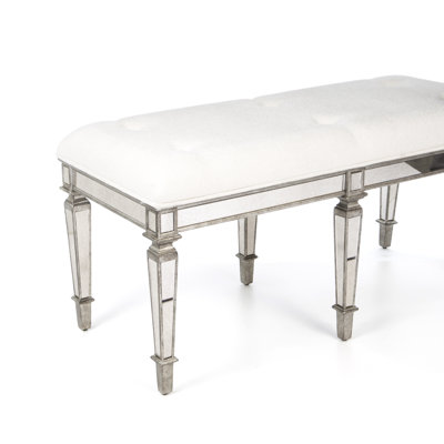 Butler Masterpiece Tufted Cotton Wooden Entryway Bench