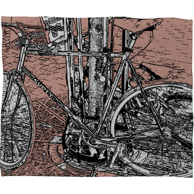 DENY Designs Romi Vega Bike Fleece Throw Blanket
