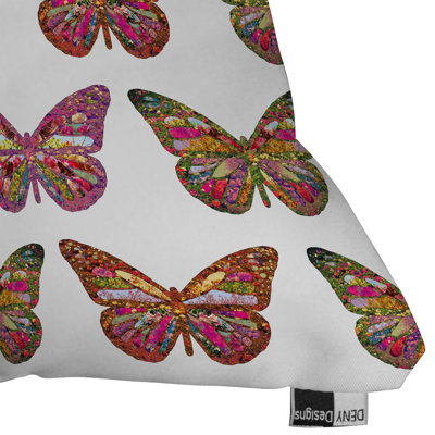 DENY Designs Bianca Green Butterflies Fly Throw Pillow