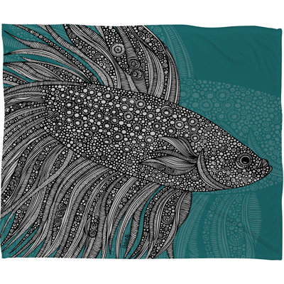 DENY Designs Valentina Ramos Beta Fish Fleece Throw Blanket