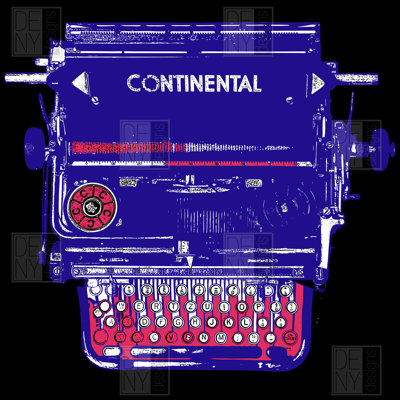 DENY Designs Romi Vega Continental Typewriter Shower Curtain