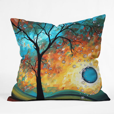 DENY Designs Madart Inc. Aqua Burn Throw Pillow