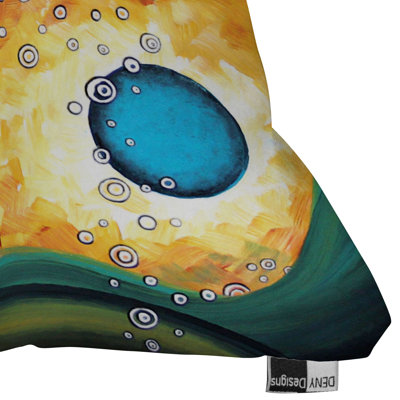 DENY Designs Madart Inc. Aqua Burn Throw Pillow