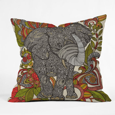 DENY Designs Valentina Ramos Bo The Elephant Throw Pillow
