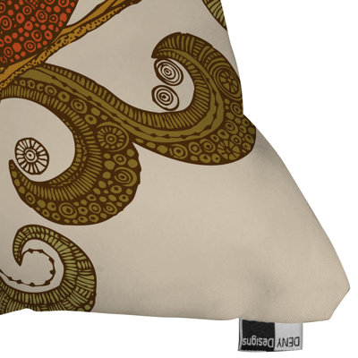 DENY Designs Valentina Ramos Polyester The Orange Bird Indoor/Outdoor Throw Pillow