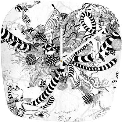 DENY Designs Iveta Abolina Black And White Play Modern Clock