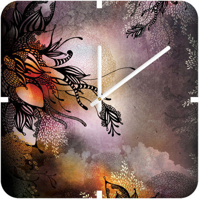 DENY Designs Iveta Abolina Purple Rain Custom Clock