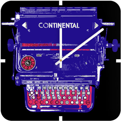 DENY Designs Romi Vega Continental Typewriter Custom Clock