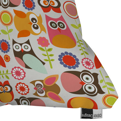 DENY Designs Valentina Ramos Polyester Cute Little Owls Indoor/Outdoor Throw Pillow