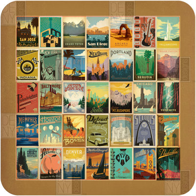 DENY Designs Anderson Design Group City Pattern Border Wall Art