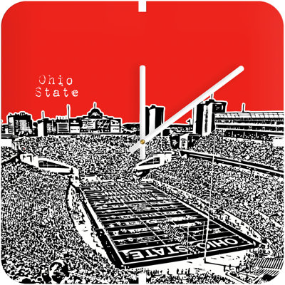 DENY Designs Bird Ave Ohio State Buckeyes Custom Clock
