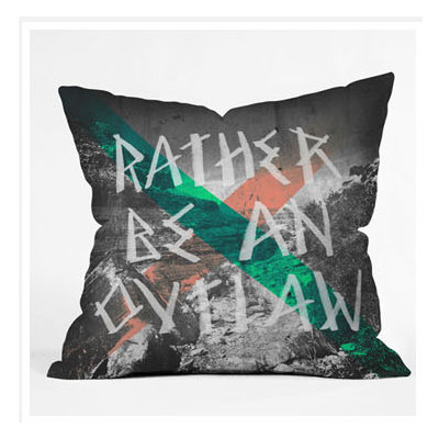 DENY Designs Wesley Bird Rather Be An Outlaw Throw Pillow