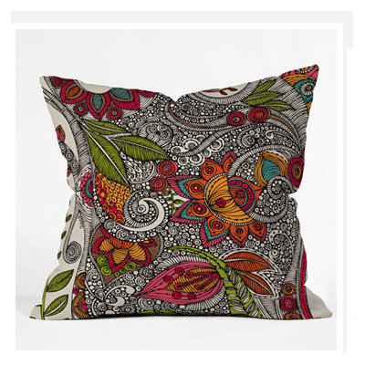 DENY Designs Valentina Ramos Random Flowers Throw Pillow