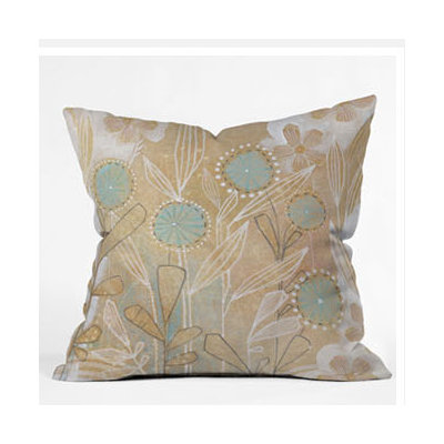DENY Designs Cori Dantini Blue Floral Throw Pillow